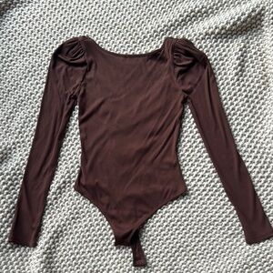 Lulu's Chocolate Long Sleeve Bodysuit